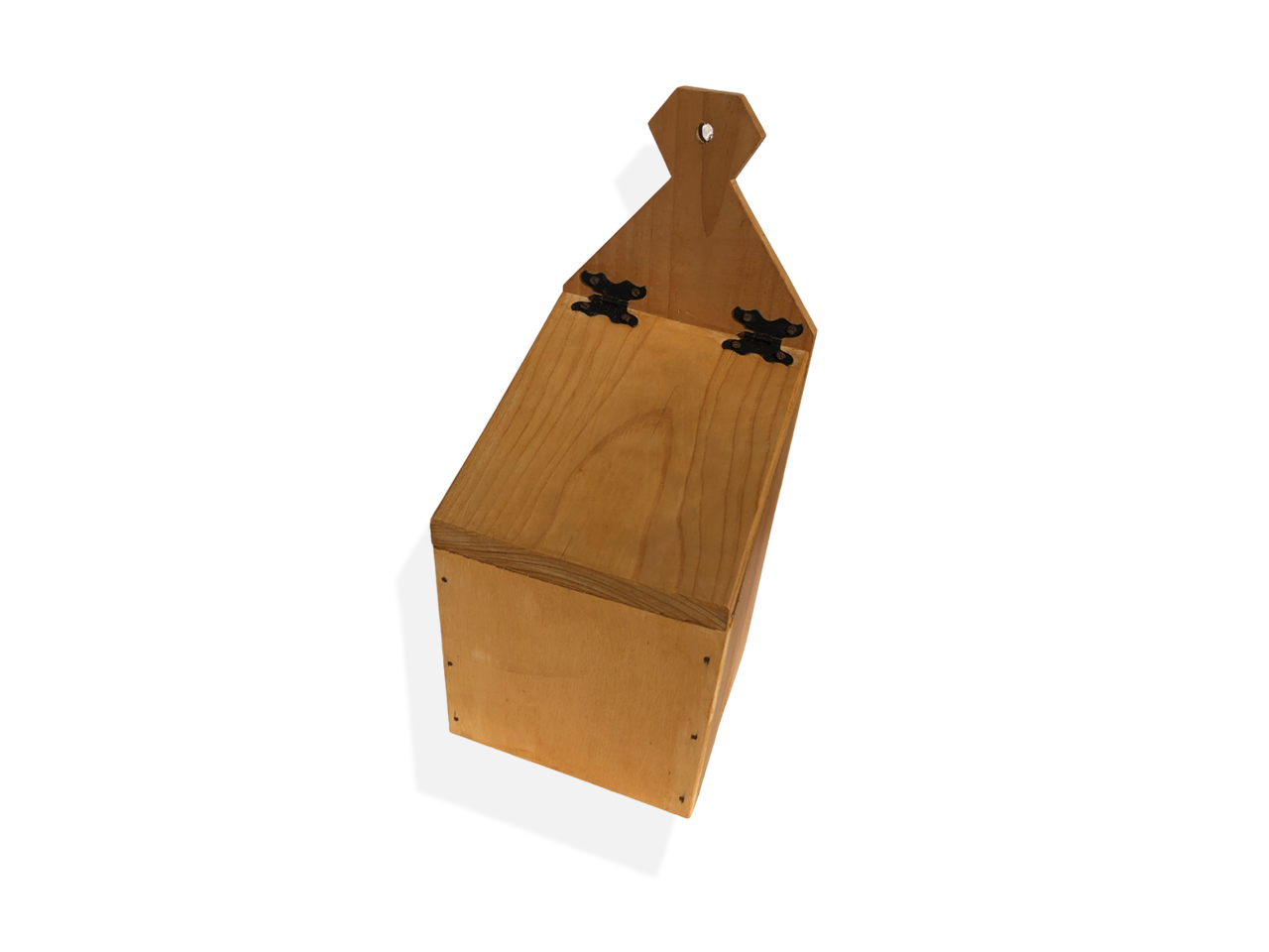 Porta oggetti in legno, con coperchio.